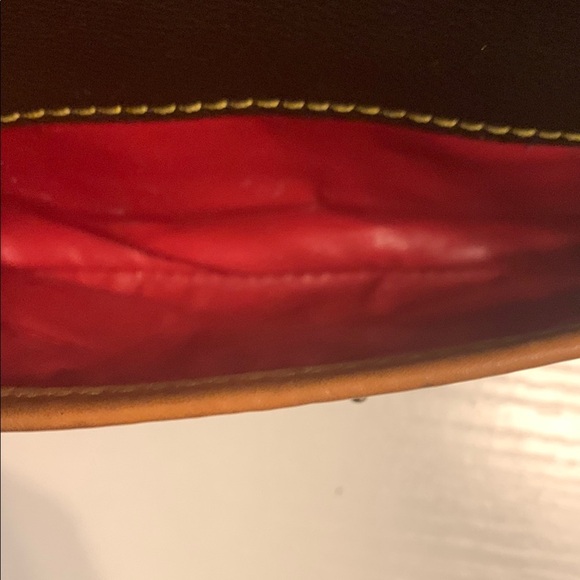 Dooney & Bourke Brownand Tan Leather Shoulder Bag - Picture 3 of 12